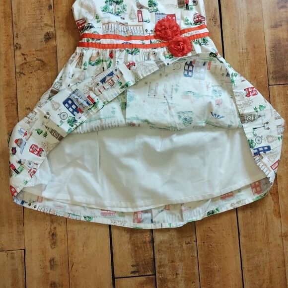 Papa Dress 4T London Themed Cotton Lined Graphic British Spring Easter - Picture 5 of 9